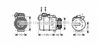 AVA QUALITY COOLING bwk318 -  Компрессор, кондиционер